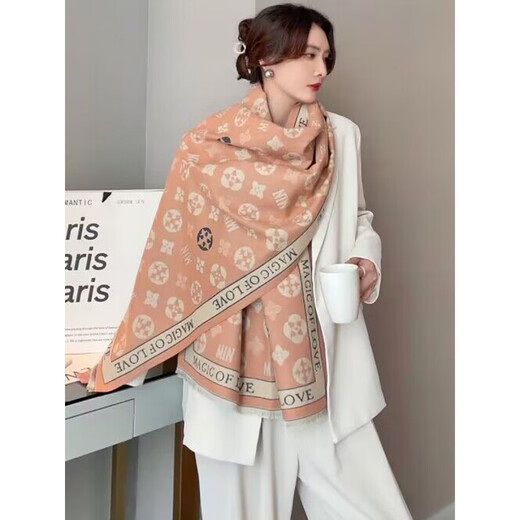 
Ordo City cashmere scarf for women in autumn and winter versatile shawl warm double-sided scarf for dual purpose Kaki