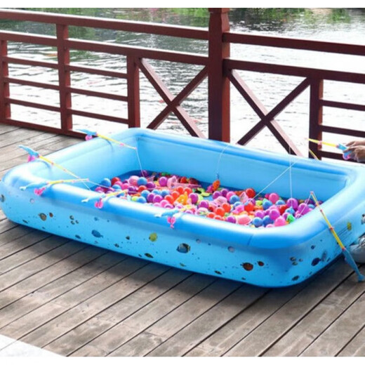 Piscina de pesca inflable para bebés sangshu piscina de pesca para niños de piscina para niños mares de la playa parque para el hogar juguetes para niños jugando cubierta de piscina 130 cm piscina piscina piscina de arena + bomba eléctrica