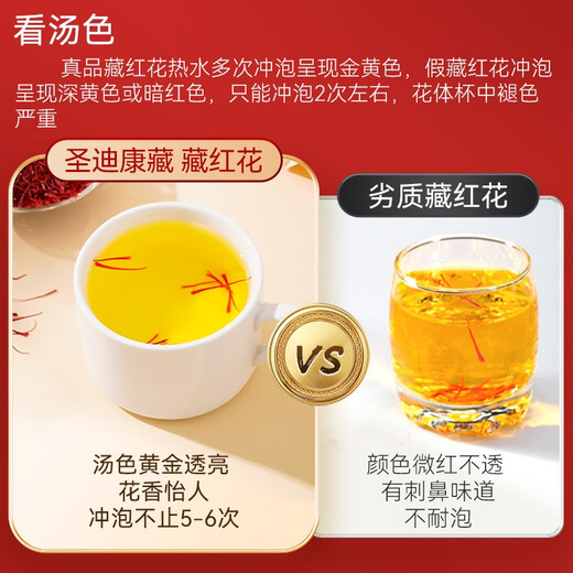 Shengdikang Tibet Tibetan Safran ausgewählt Spezielle ausgezeichnete Safran-Filk Saffron Health Geschenk 5G Single Flat Gift Box [Personalgebrauch]