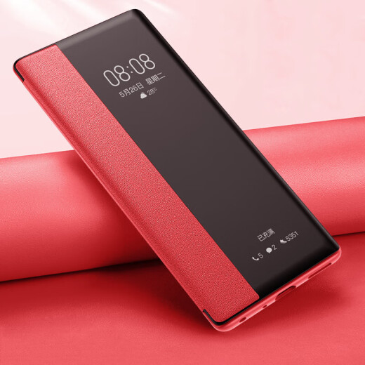 欧麦嘎适用华为nova8se手机壳8SE活力版翻盖式智能皮套nova8防摔保护套nova8pro素皮 【酷睿黑*翻盖视窗皮套*智能休眠唤醒】 nova8