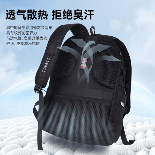 SWICKY backpack for men's large capacity business commuting backpack multi-functional travel luggage bag outdoor mountaineering bag black travel model large 80L with shoe bin + dry and wet separation