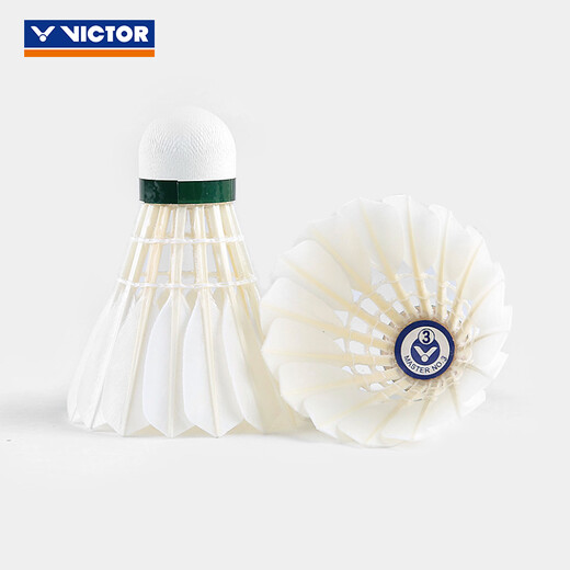 威克多（VICTOR）羽毛球鹅毛球 耐打飞行稳定比赛训练球大师3号/大师5号单筒12只装 MS3 77球速 1筒