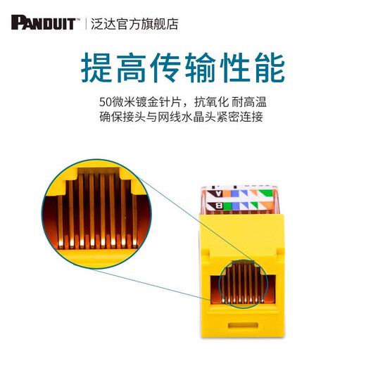 Panda (Panduit) Panneau de réseau de socket dépasse la catégorie 5, catégorie 6, catégorie 6, module de catégorie 6