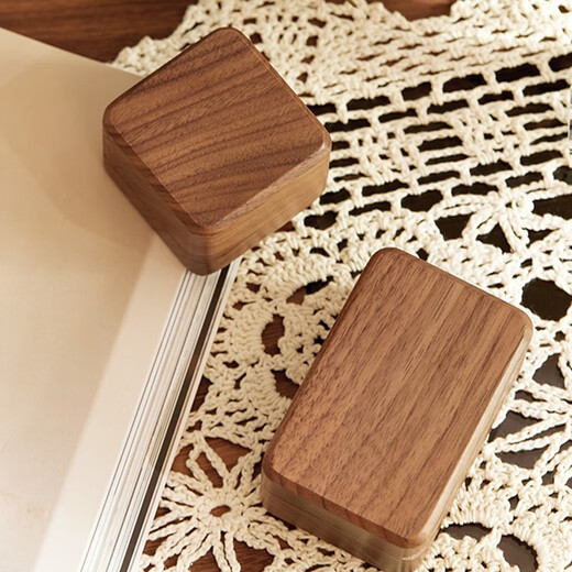 Fan Yejia's high-end black walnut jewelry box, birthday proposal ring box, diamond ring, anniversary birthday gift box, New Year's gift