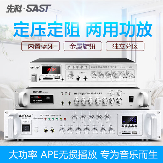 先科蓝牙功放机家用定阻定压大功率喇叭音响重低音hifi舞台音箱卡拉OK数字发烧家 300瓦2.0定阻立体声蓝牙功放