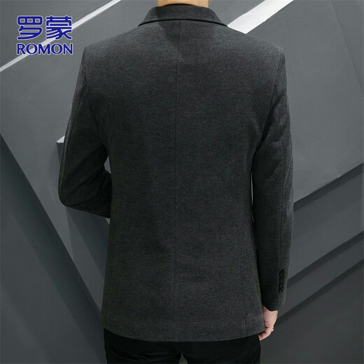 ROMON костюм мужской осенне-зимний шерстяной костюм мужской деловой повседневный топ куртка мужская серая 2XL