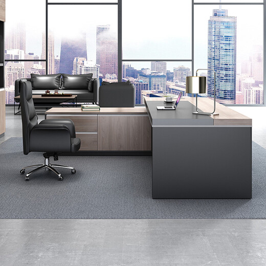 Dingke Furniture Office Boss Desk Manager President Desk Modern Simple Large Table Single Executive Desk Supervisor Desk and Chair Combination 1.6 Meter Boss Desk (Including Side Cabinets)