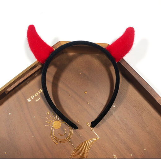 Mengyi New Year Red Cute Ox Horn Headwear Year of the Ox Headband Cow Hairpin Cartoon Calf Accessories Face Wash Headband Hair Accessories for Women Coffee Horns + Ears