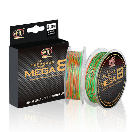 Shensha No. 4 8-braid PE line braided line 100 meters super tensile strength and wear-resistant ten meters one-color lure fishing line fishing gear