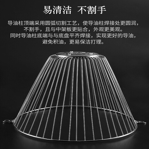 遇金适用老板抽油烟机配件cxw-200-727b网罩737t过滤网728b抽油网728t 1外罩+1内网+1油杯（23.5CM）