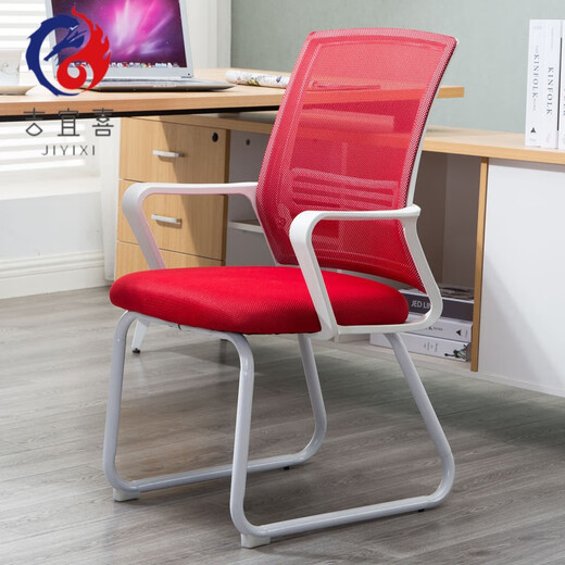 Computer chair Gaming chair Computer chair Home study comfortable sedentary chair Middle school student chair Simple and strong Writing chair Black frame blue mesh Steel Black armrests Black