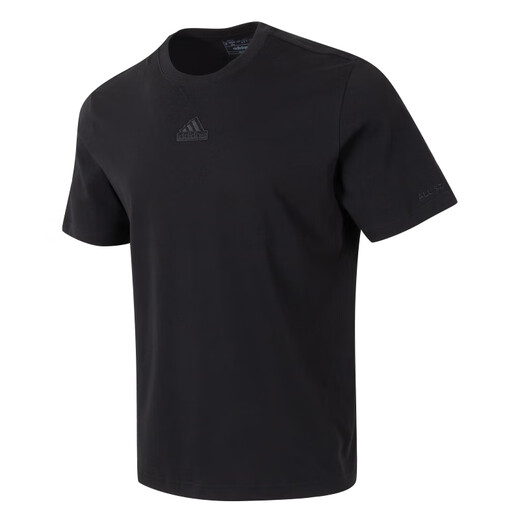 Adidas Camiseta de manga corta para hombre 2025 Ropa deportiva de verano Ropa casual holgada, cómoda y transpirable Top informal con cuello redondo IR5266 Negro S Recomendado 120-135 Jin Jin equivale a 0,5 kg