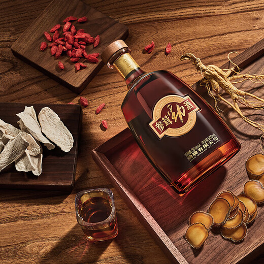 Jinpai Ginseng and Antler Jinjiu Gift 38 degrees 500mL 2 bottles Gift box contains stainless steel wine pot