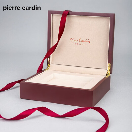 Pierre Cardin Men's Wallet Short Multifunctional Ticket Holder Wallet Horizontal Wallet Father's Day Gift for Dad Men's Gift Upgraded Solid Wood Gift Box