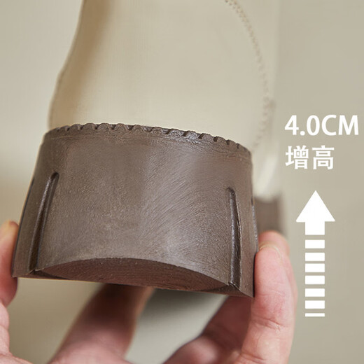 铂呐苓加绒高帮雪地靴冬季女2025年新款学生女鞋韩版保暖休闲棉鞋女 卡其色中帮靴 36 【脚宽厚建议大一码】