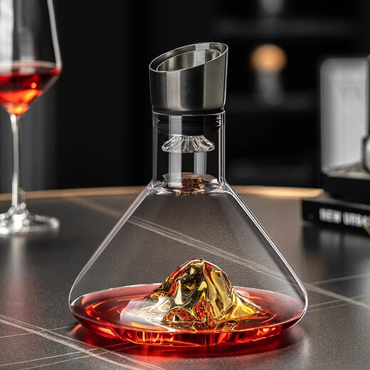 Genasi Jinshan Red Wine Falls Quick Decanter Wine Dispenser Home Set European Luxurious High-end Crystal Glass Red Wine Cup Jinshan Waterfall Decanter 1500ml