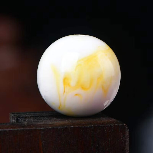 Porcelain white beeswax single bead, natural raw mineral, unoptimized white flower nectar, white round beads, amber gold loose beads, 6MM carefully selected each bead