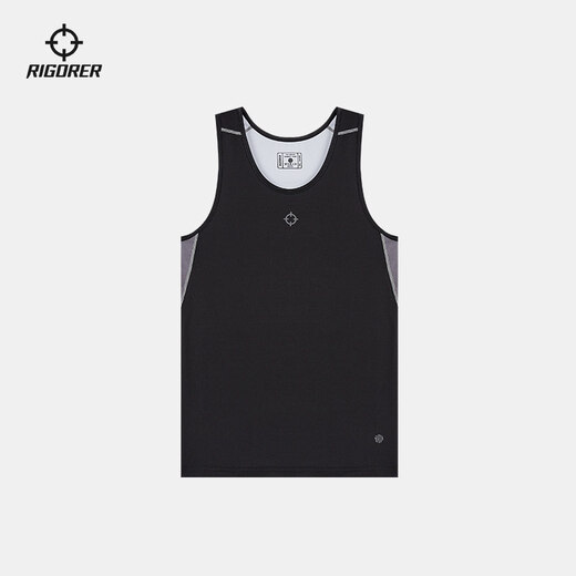 Zhizhe Compression Vest Men's Sports Basketball Training Running Breathable Quick-Drying Tight Fitness Clothing Pure Black XL
