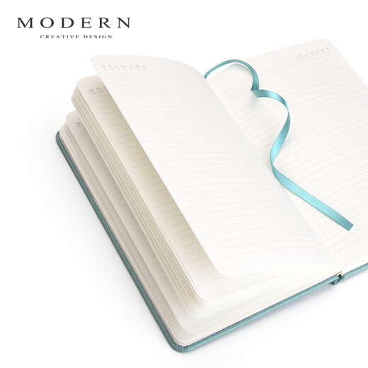 MODERN商务A5笔记本子皮面高档记事本带笔 创意手帐本 时尚会议笔记本子定制文具公司礼品企业刻字 典雅黑