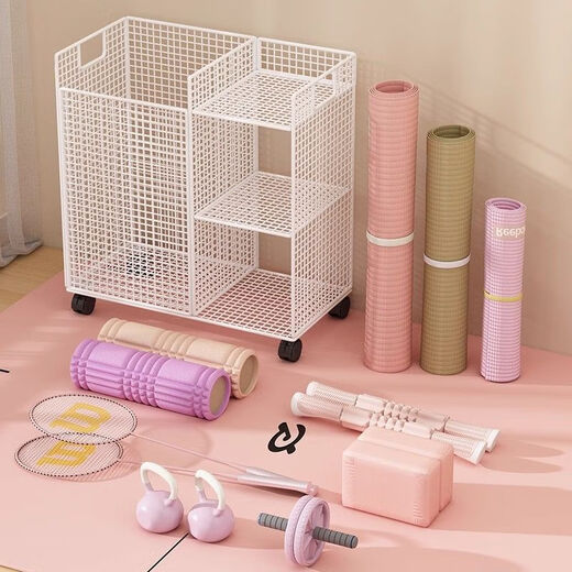 Chuanbu fitness equipment storage cabinet yoga mat storage basket fitness equipment storage equipment storage basket household feathers Athens black [multi-functional mobile model] no specifications