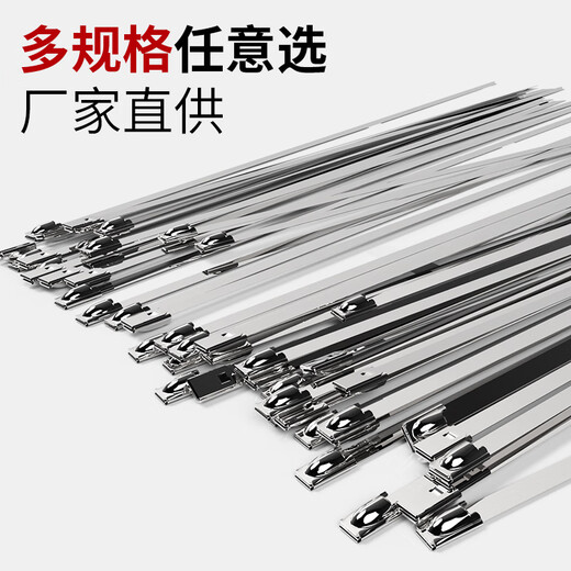 Clcey Edelstahlkabel Krawatte Selbstverriegelung 304 Metallkabel Draht Pflege Krawattendraht im Freien und niedrigtemperaturfeste Gurt 0 7,9*300 mm20 Stütze T3291