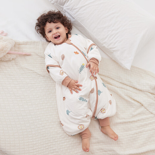 YEEHOO sleeping bag baby constant temperature antibacterial split-leg anti-jump sleeping bag baby sleeping bag autumn and winter leisurely autumn 18-22 M-baby style (recommended 90-100cm)