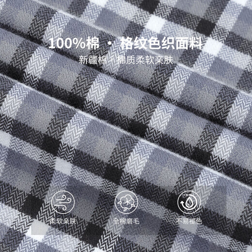 Shanshan High-End Pure Cotton Shirt Herren-Langarm-Baumwollhemd aus Baumwollgewebe im mittleren und älteren Daddy-Anzug 3892 Blau 41