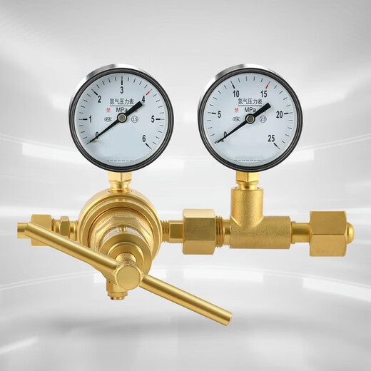 Keruicai Laboratory High Pressure Nitrogen Pressure Reducer 370 Copper Pressure Reducer Air Conditioning Pressure Customizable Standard Gas 370 Pressure Reducer (6-25MPa) 15924