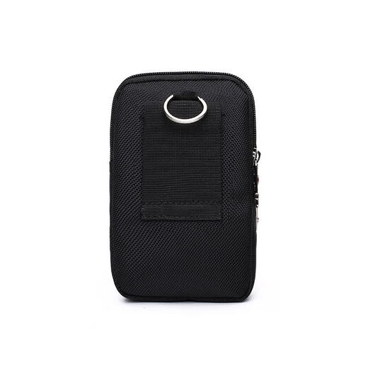 Swiss sergeant knife belt waist bag vertical mobile phone bag waist bag men's new multi-layer sports arm construction site work bag black two layers