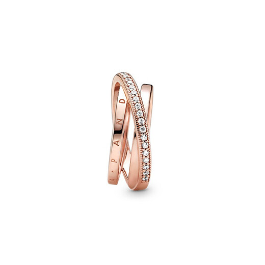 PANDORA Hengyao Sansheng Ring Rose Gold Stylish Interlaced Design Birthday Gift for Girlfriend
