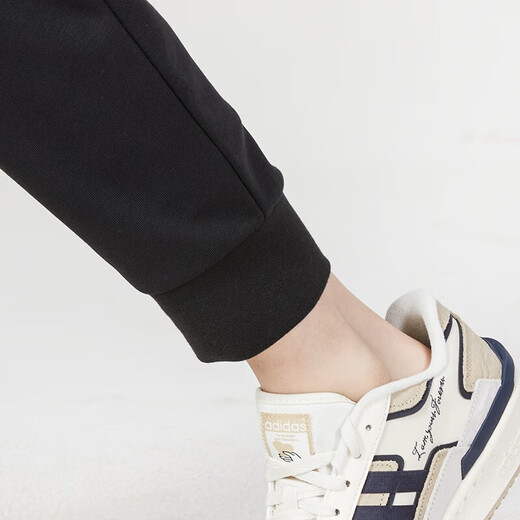 阿迪达斯（adidas）裤子女裤春新歀健身训练修身显瘦运动裤小脚舒适百搭收口卫裤长裤 IA5009/黑色针织 S