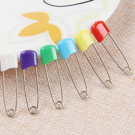 Weici Children's Safety Pin de la maternelle pour enfants Petite et grande épingle de broche U Pin de verrouillage Pin Pin de broche Plastique colorée pas facile pour récupérer de grandes / petites couleurs mixées 10 pièces chacune (20 pièces au total)