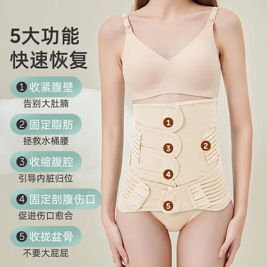JOYNCLEON postpartum abdominal belt body shaping and breathable postoperative abdominal belt pelvic belt special color XXL for maternal natural delivery and caesarean section