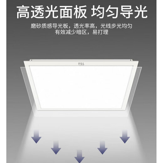 FSL Foshan Lighting LED kitchen light flat panel light gusset light 300x300 16W ultra-thin integrated ceiling light white light (5700K)