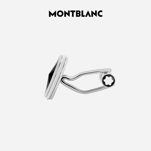 Montblanc MONTBLANC men and women silver round cufflinks 116636 gifts