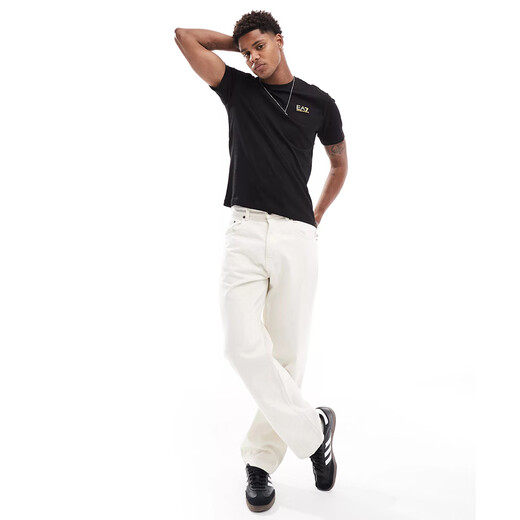 
ARMANI/Armani EA7 Men's pure cotton slim short-sleeved T-shirt 8NPT25 PJVPZ Yellow U7036 L