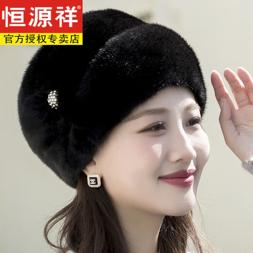 Hengyuanxiang Imitation Kaninchen Haarthut für Frauen im Winter 2024 Mutter Mode Modable Top Hut mittleren Alters und ältere Oma warm warmer kaltes kaltes Hut Khaki Farbe [Nachahmung Haken Haare * kein Haarausfall] Anti-Wind-Kalthut Durchschnittsgröße [empfohlen für über 40 Jahre alt]