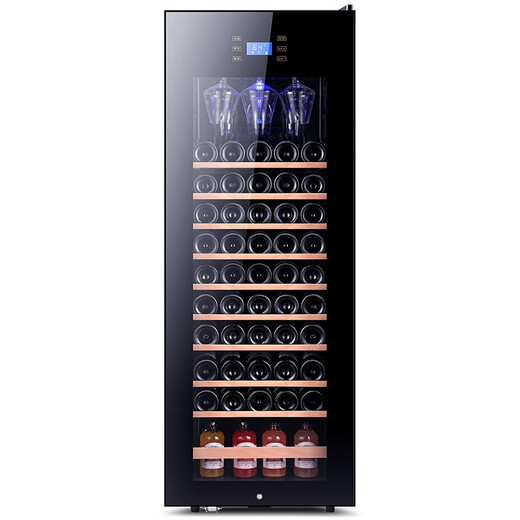 Zunbao BJ-158G red wine cabinet compressor wine cabinet constant temperature wine cabinet home living room small red wine cabinet refrigerated glass display tea preservation cabinet 1.3 meters fully equipped 158L heated anti-fog door