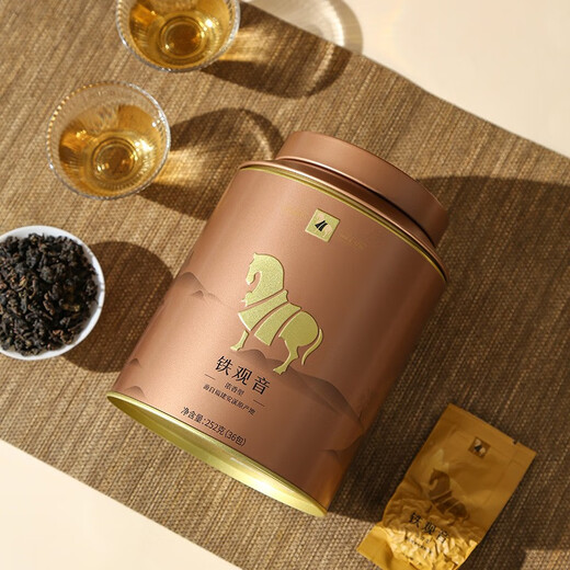 八马茶业 红茶 乌龙茶 铁观音 龙井 白茶 普洱 茶叶自己喝 礼罐装 【浓香铁观音】252g