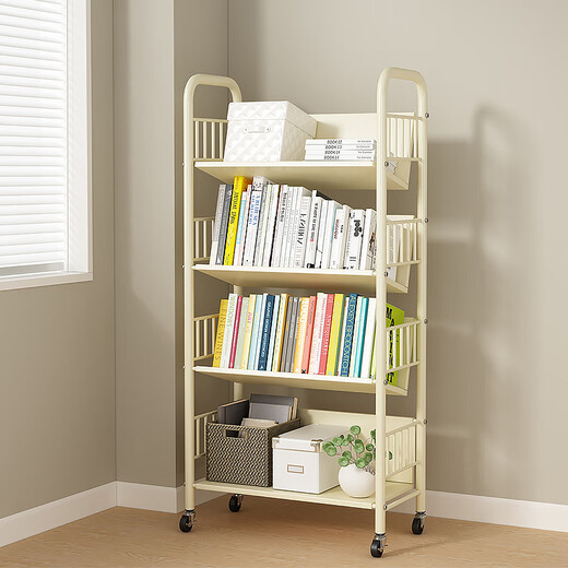 Jungle bookshelf picture book shelf book toy storage storage shelf household multi-layer floor-standing storage rack four layers with rollers