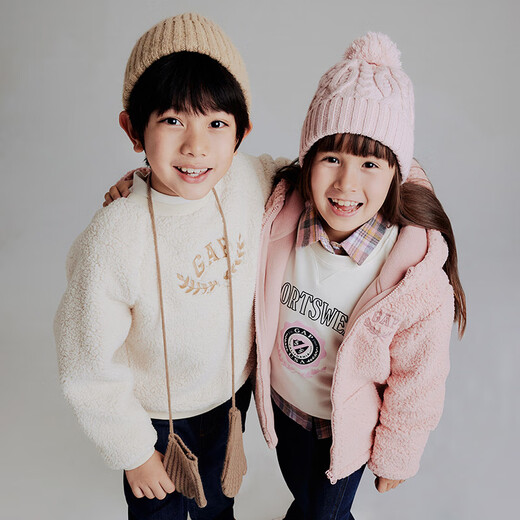 Gapu same style for boys and girls, autumn imitation lambswool fleece sweatshirt top 646064