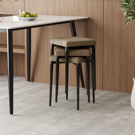 KUKA stacking stool dining stool small apartment dining chair foldable chair stool PT7171YD stacking stool-grey*2