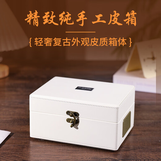 Rexitee Hot Selling TOP1 Nostalgic Retro CD Player Portable Bluetooth Speaker Music Album Disc Player Lossless Sound Quality Home Rechargeable Vinyl CD Birthday Gift Dual Speakers with Diaphragms Comparable to HIFI Sound Quality Rechargeable Model - Brown