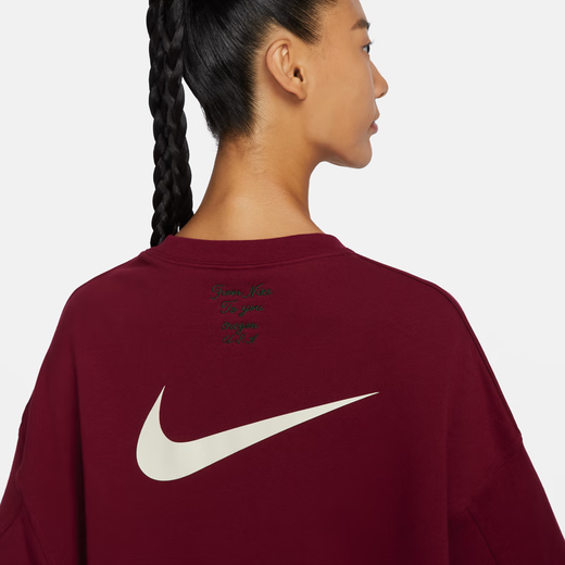 Nike (Nike) Sweatshirt Frühlings- und Herbst-New Sportswear Stricker Top Student Round Hals Pullover Fv8444-677 Dunkelrote Innenfutter m