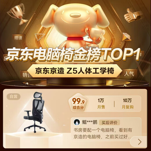 
JD.com Z5 ergonomic chair computer chair office chair e-sports chair artificial mechanics chair learning chair national subsidy