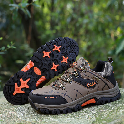 
Changxiang Huili men's shoes for spring outdoor travel sports leisure waterproof and anti-slip construction site work wear-resistant labor protection work shoes for men gray 40