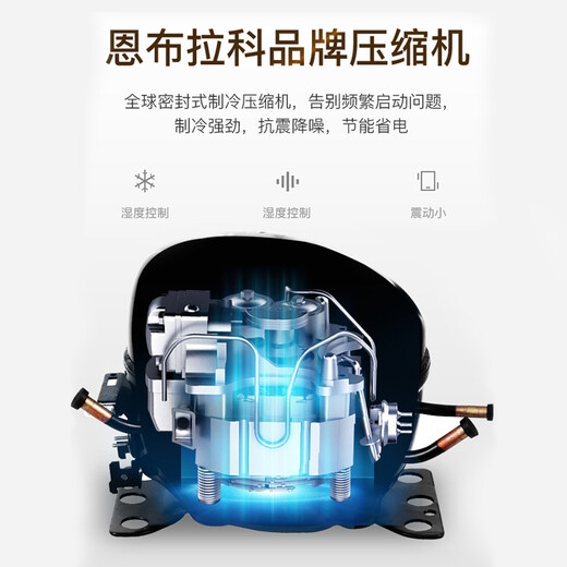 Freierman H54X-4000 compressor cigar cabinet with lock, constant temperature and humidity household cedar wood red wine humidifier, 163cm high, wood grain compressor model, aluminum liner