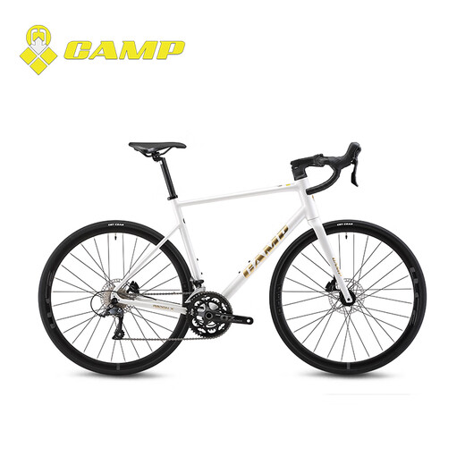 
CAMP RADONX Bicycle Aluminum Alloy Frame Road Car 18 Speed ​​Shintai Pure Oil Disc Brake Bicycle Bevel Racing Pearl White 18 Speed ​​520 yards 700C