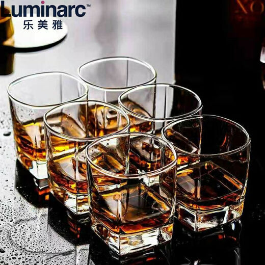 Juego de copa de vino de cerveza de whisky lemeiya, copa de vino de cuatro cuadrados tres liang copa de vino blanco cristal cristal de cristal clásico copa de vino blanco 3 liang --- 5878 4 piezas