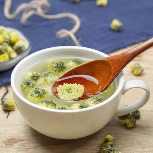 Chrysanthemum Tea, Chrysanthemum King, authentique et boutique Hangzhou Chrysanthemum blanc peut être jumelé avec du thé de fleurs combinant Wolfberry, du nouveau chrysanthème roi: 500 grammes au total, 4 canettes